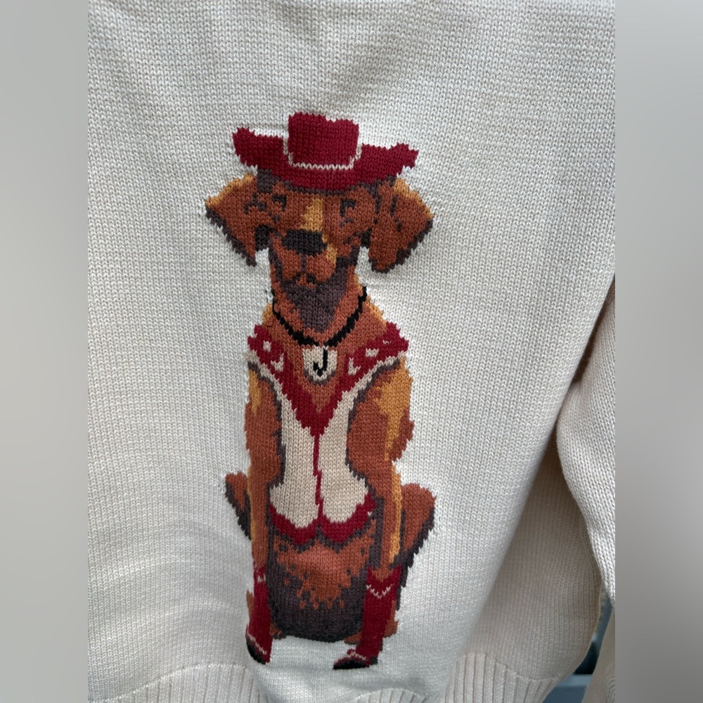 Anthropologie Porridge Western Jolene Pullover Jumper Dog 🐶 Sweater - Picture 2 of 7